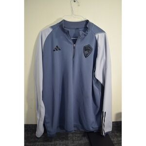 Adidas 1/4 Zip Colorado Rapids MLS Soccer Pullover MENS 2XL Slim Fit Training